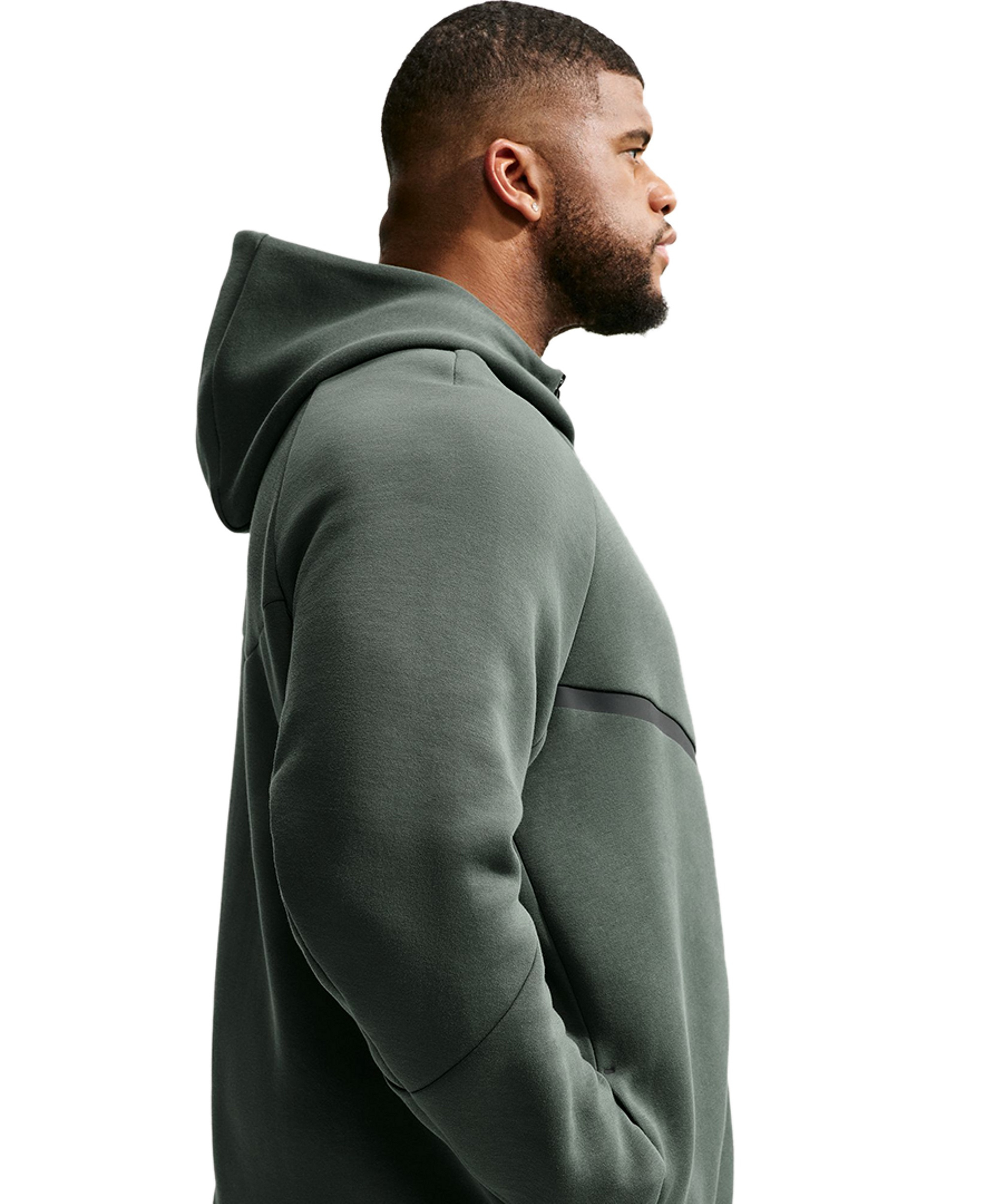 Nike Men's Tech Fleece Full-Zip Hoodie - Camo Green/Black