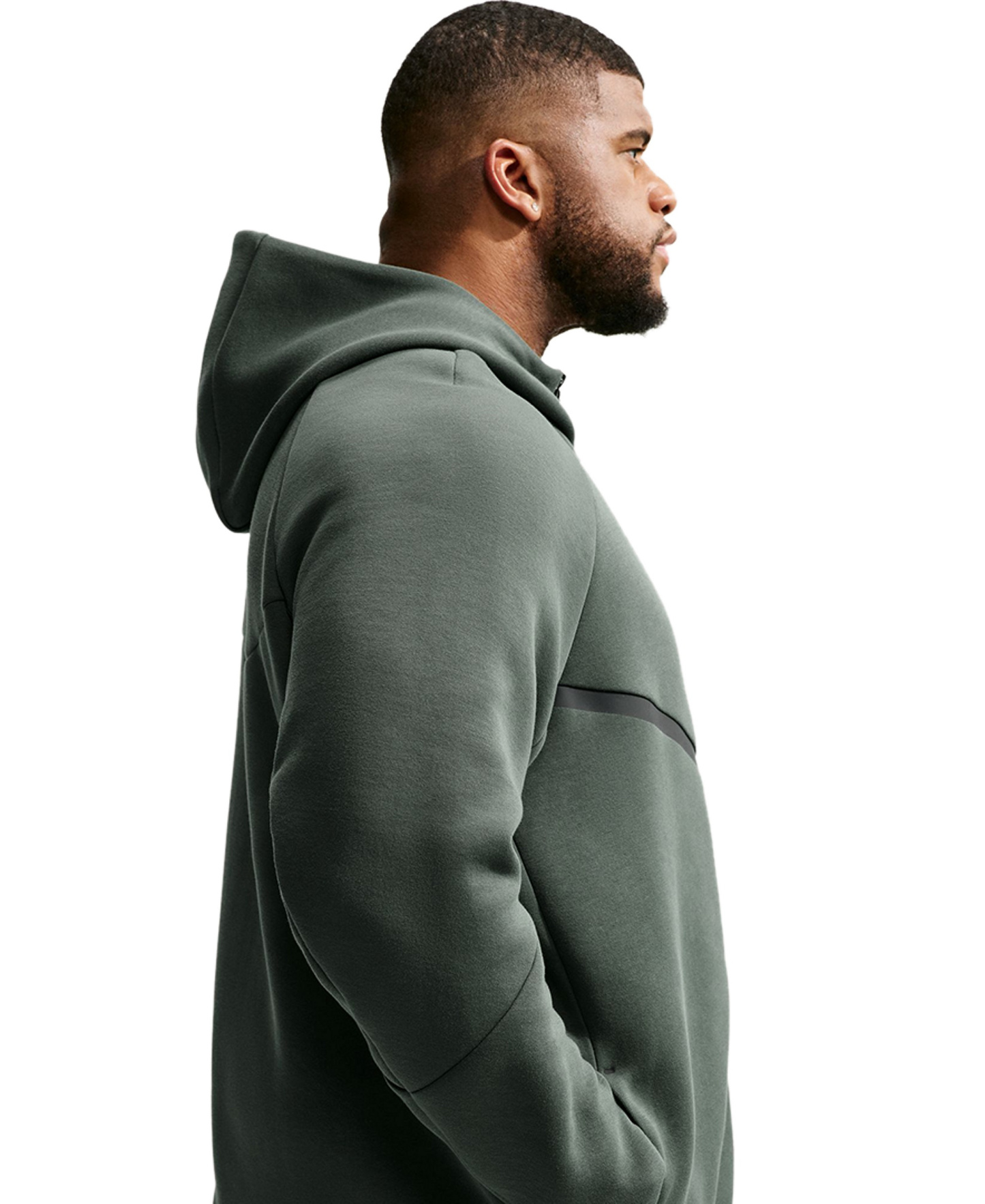 Nike Men's Tech Fleece Full-Zip Hoodie - Camo Green/Black