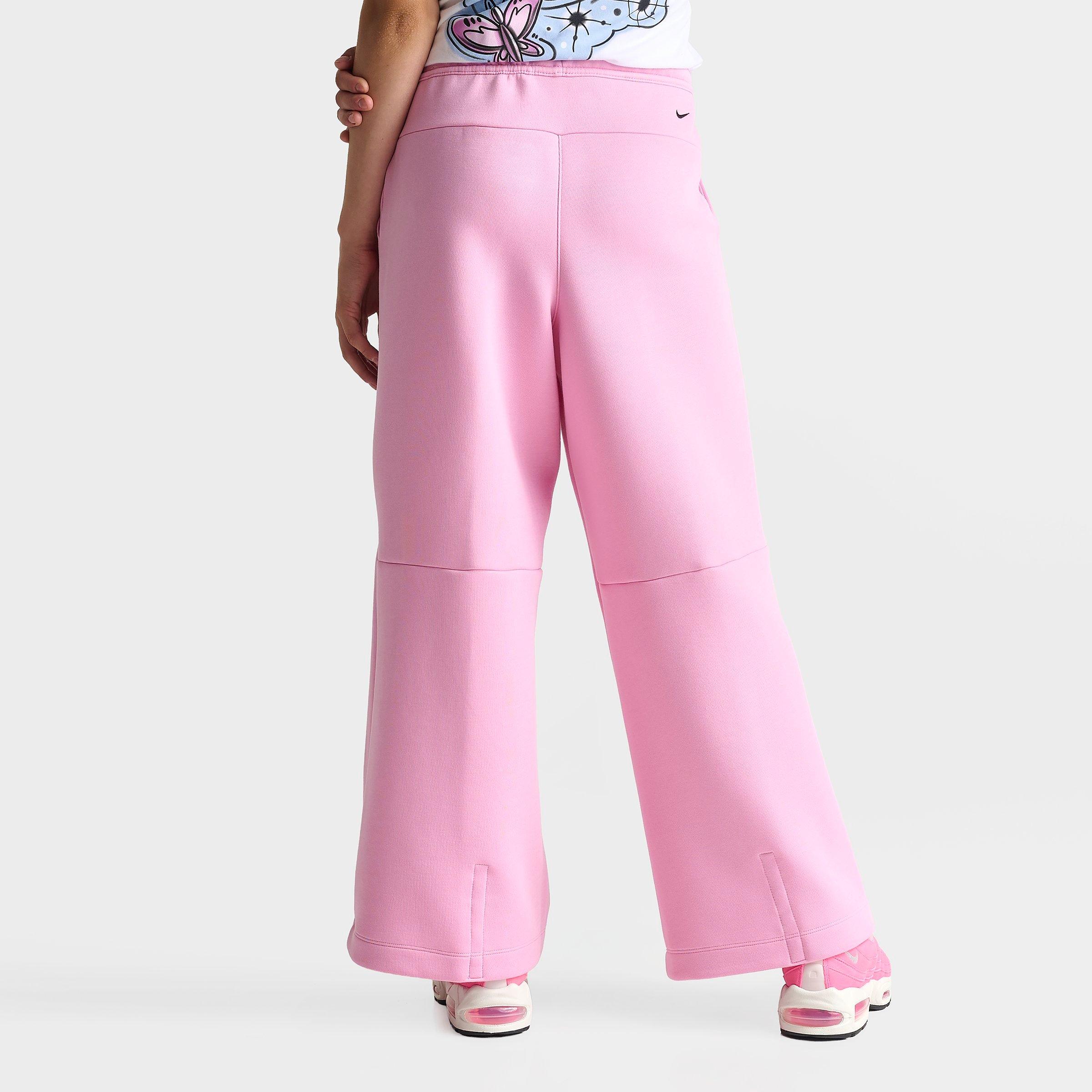 Girls' Big Kids' Nithtke Sportswear Tech Fleece Wide-Leg Pants - Pink Rise