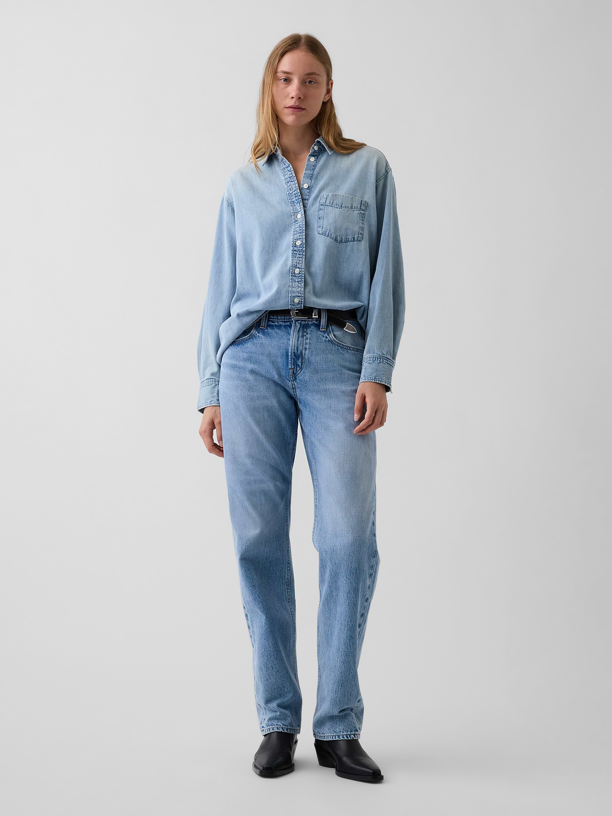 Denim Big Shirt - Light wash