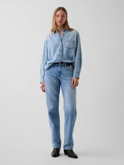 Denim Big Shirt - Light wash