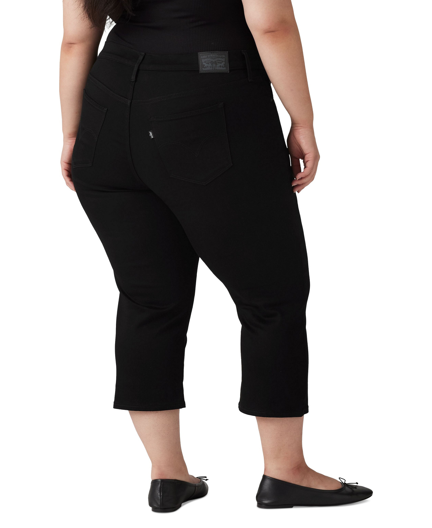 Levi's 311 Shaping Skinny Mid Rise Capri Jeans - Soft Black