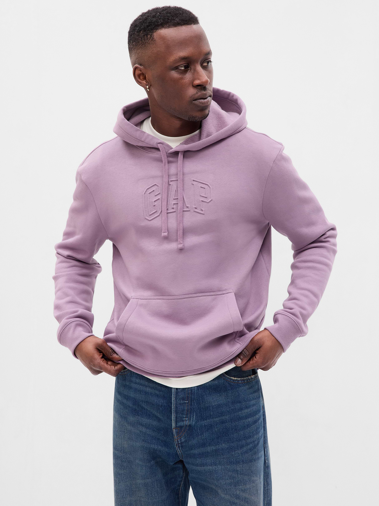 Adult VintageSoft Arch Logo Hoodie - purple