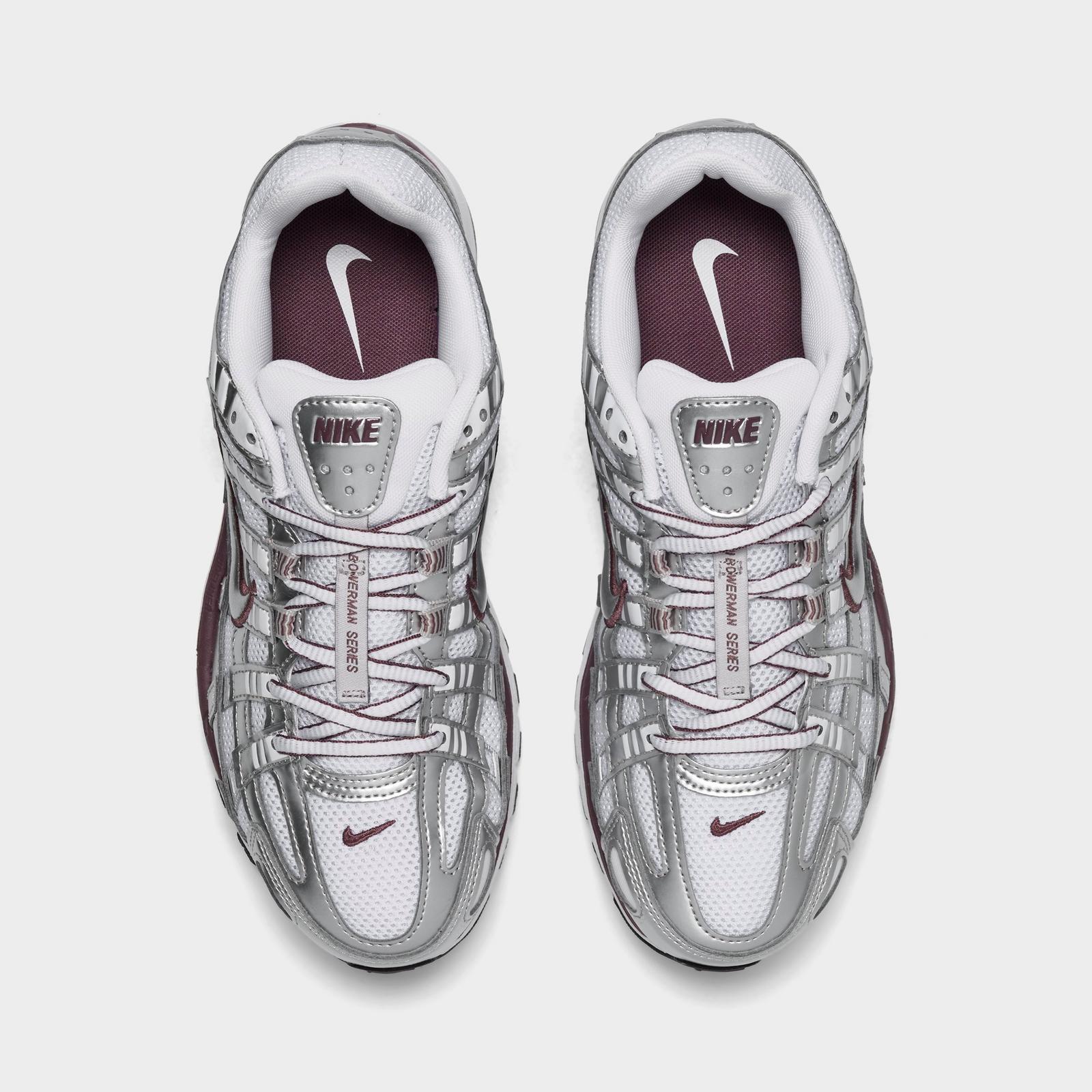 Women's Nike P-6000 Casual Shoes - White/Metallic Silver/Black/Tattoo