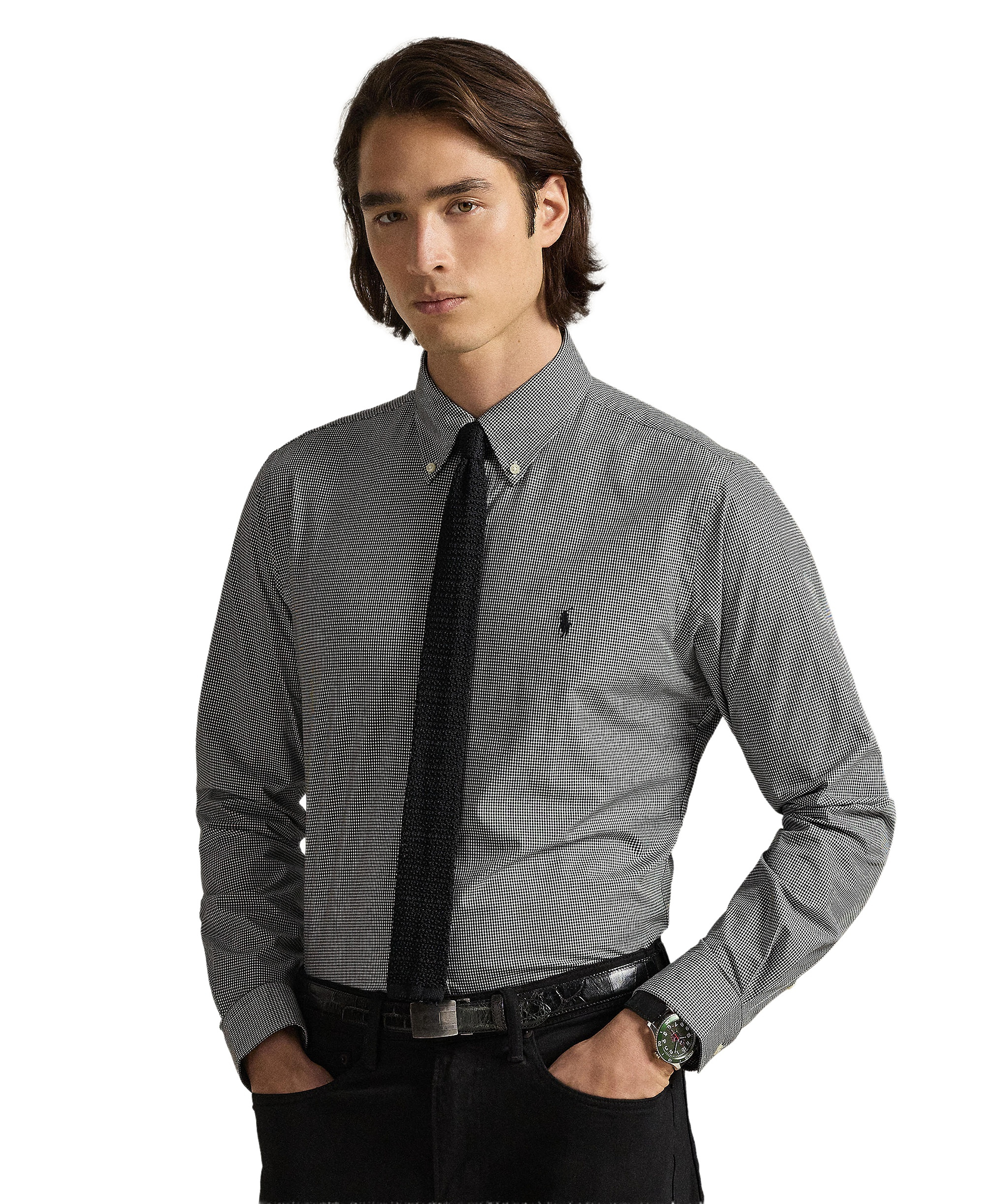 Polo Ralph Lauren Men's Stretch Poplin Shirt - Black/White Check