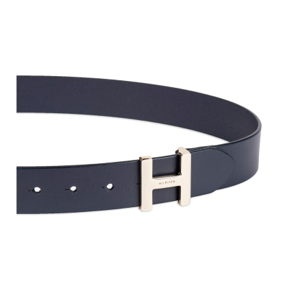 Tommy Hilfiger Women's H Monogram Buckle Belt - Navy