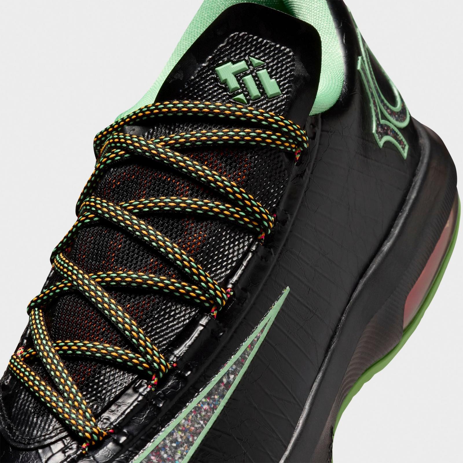 Men's Nike KD 6 Basketball Shoes - Black/Multi-Color/Light Lucid Green