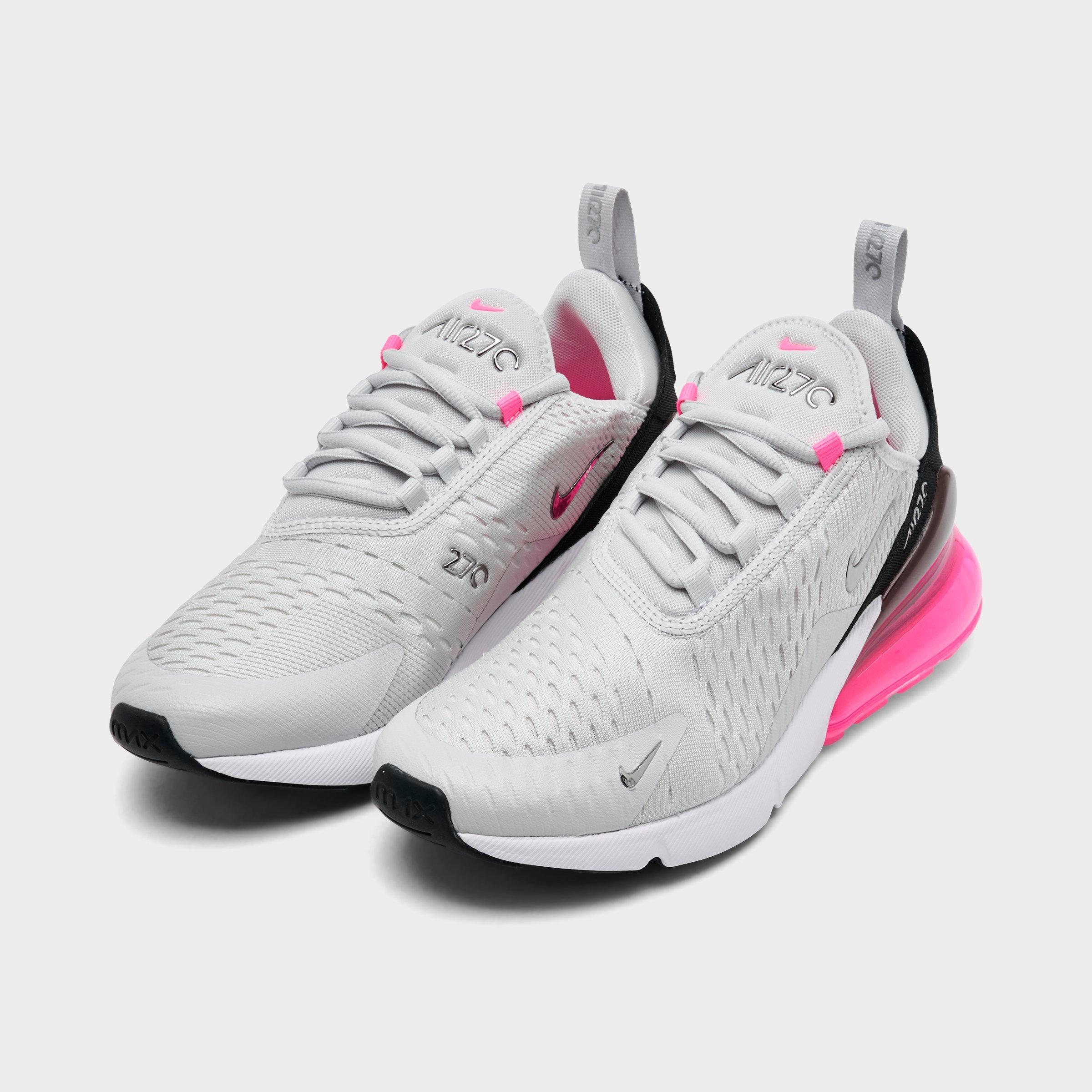 Women's Nithtke Air Max 270 Casual Shoes - Part 1 - Photon Dust/Metallic Silver/Hyper Pink - Both shoes facing left