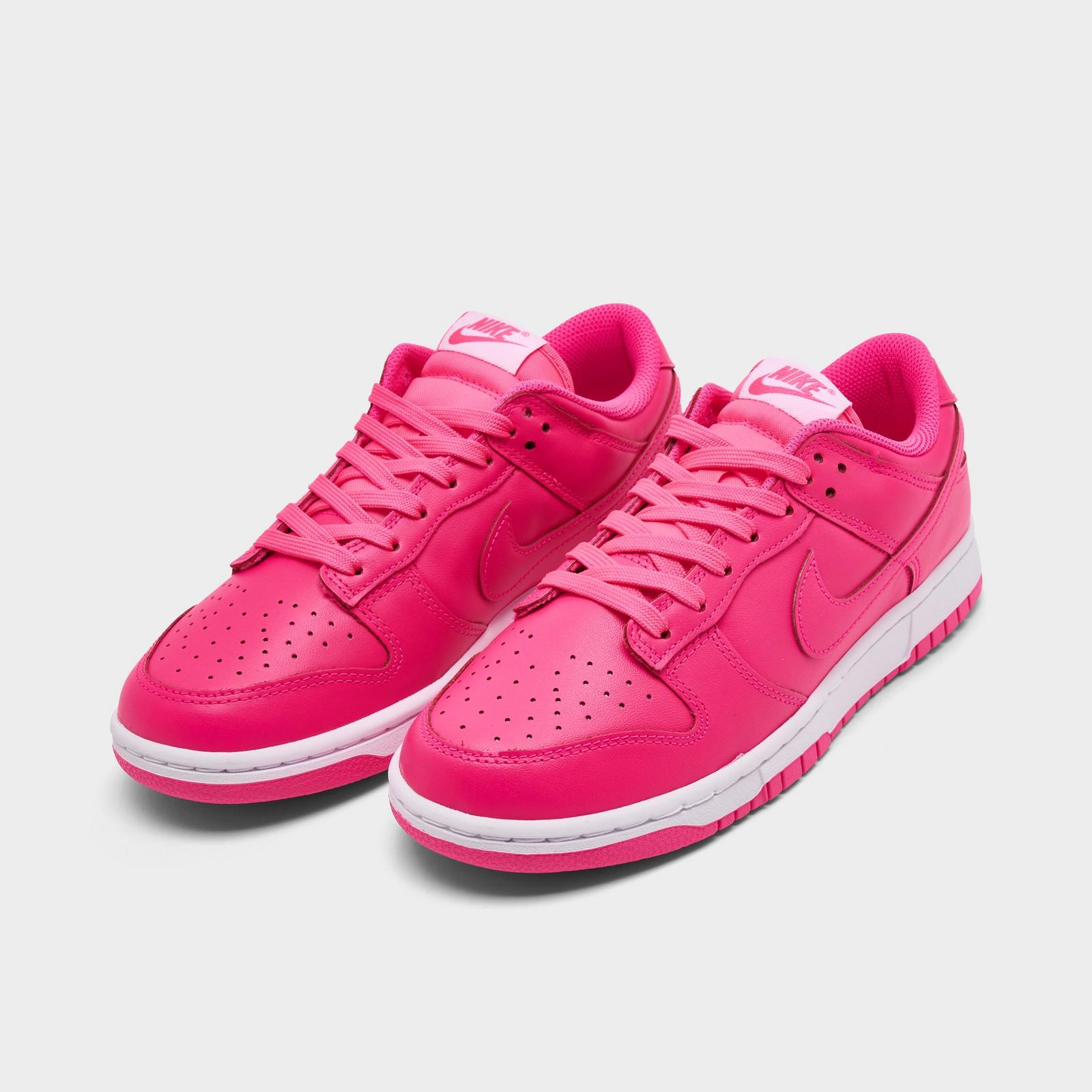 Women's Nike Dunk Low Casual Shoes - Hyper Pink/White/Hyper Pink
