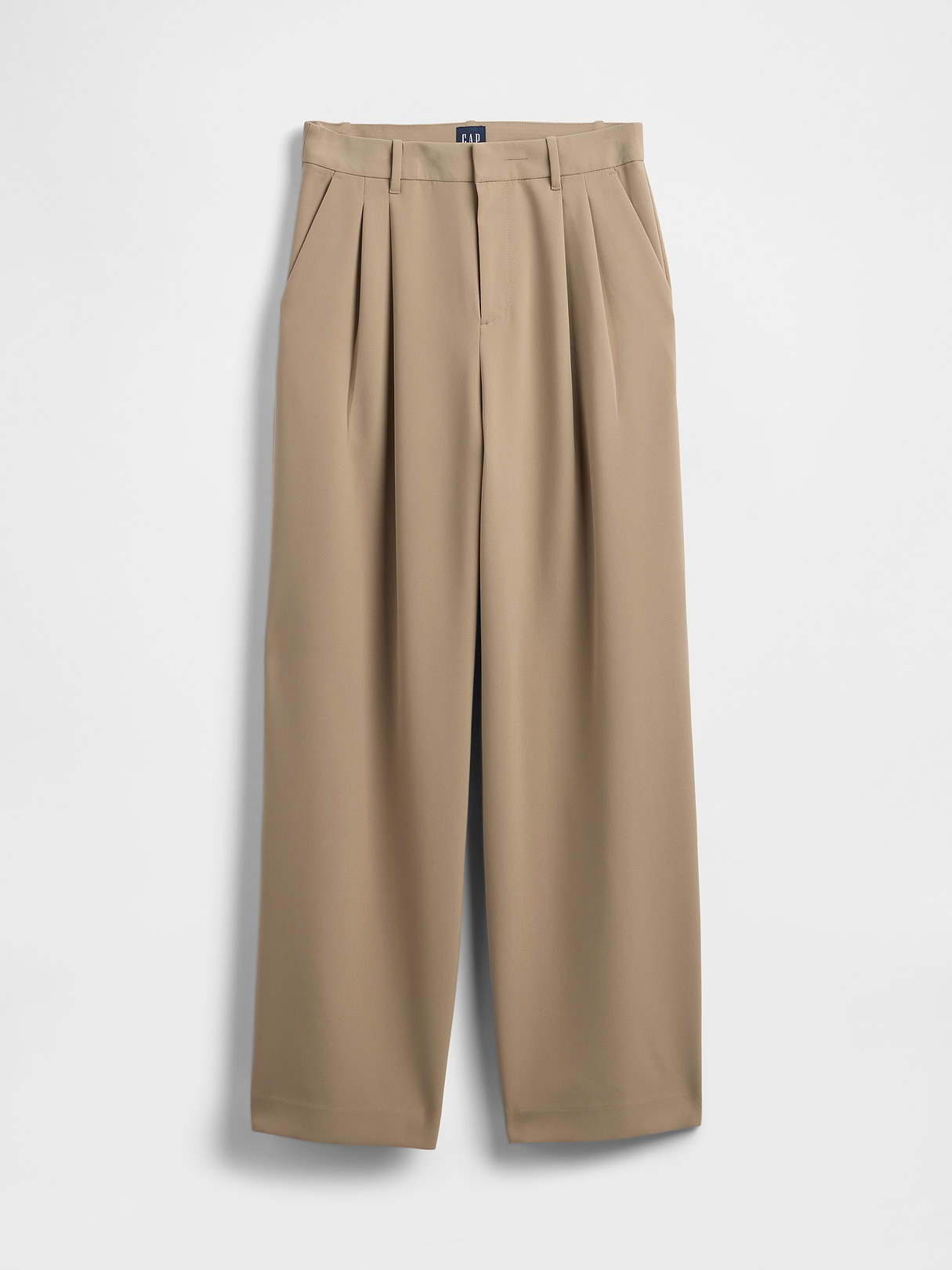 365 High Rise Pleated Trousers - Beachwood beige