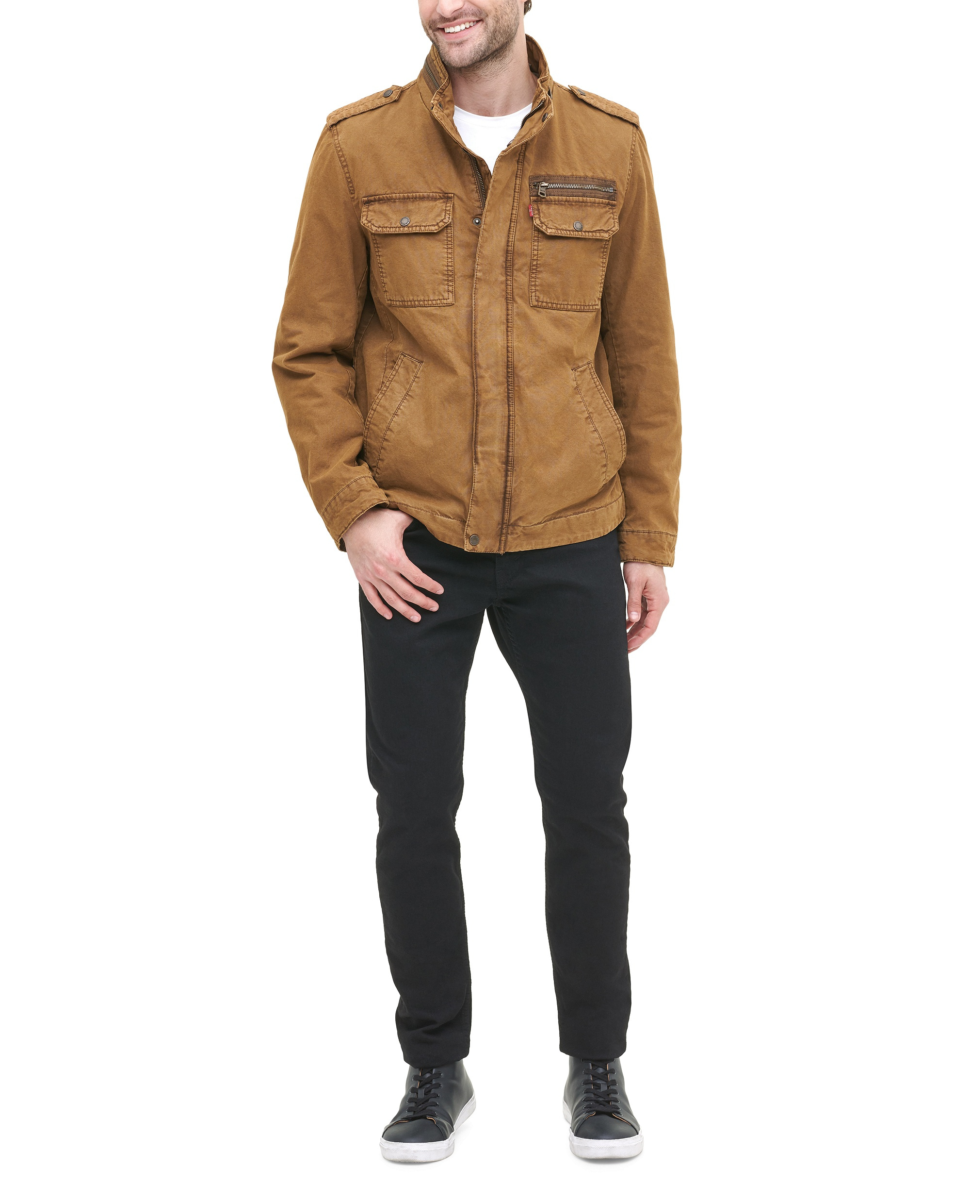 Levi's Men's Cotton Zip-Front Jacket - Worker Brown