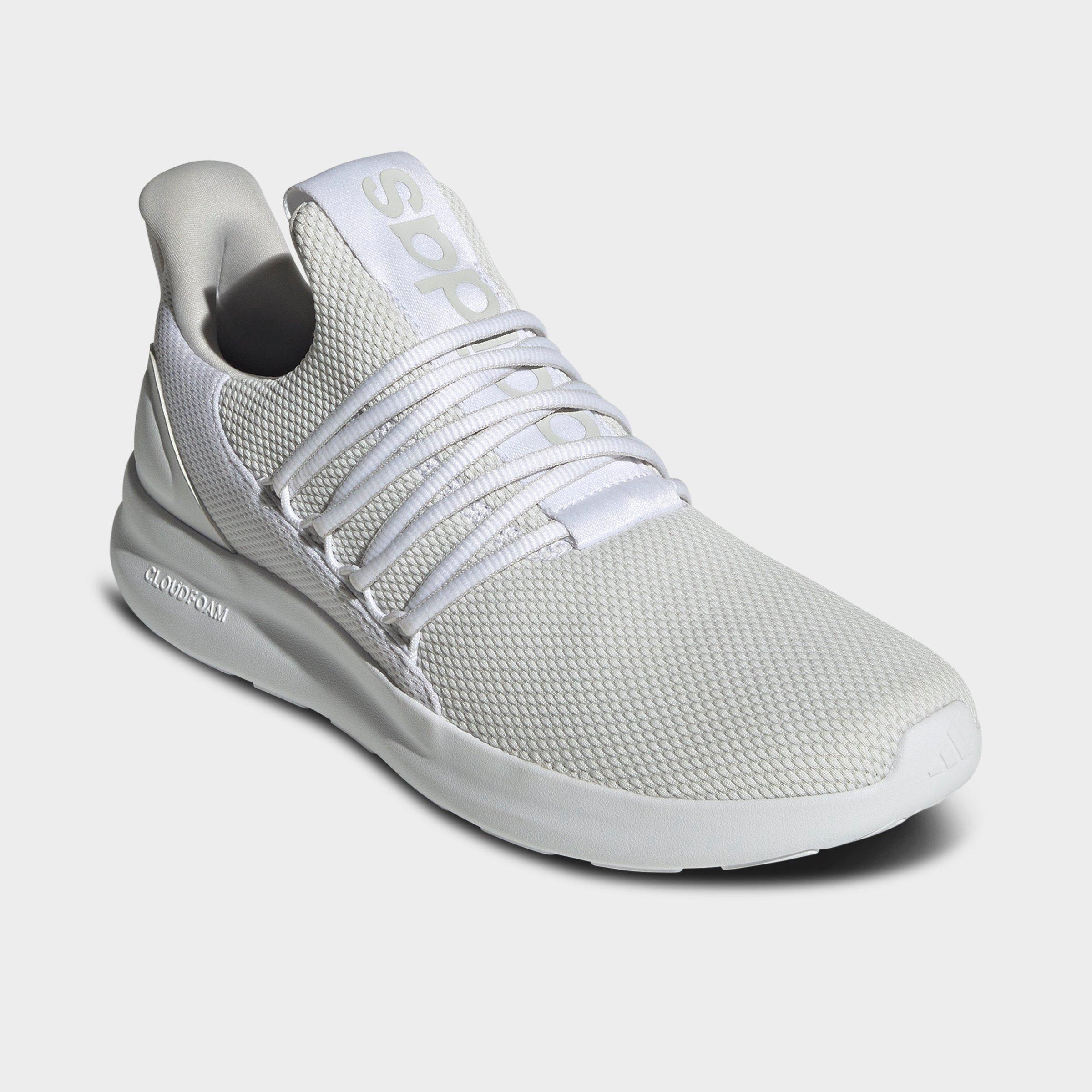 Men's adidas Lite Racer Adapt 7.0 Casual Shoes - White/Grey/White - Both shoes facing left