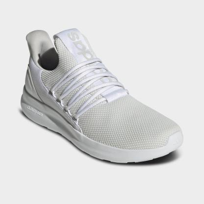 Men's adidas Lite Racer Adapt 7.0 Casual Shoes - White/Grey/White - Both shoes facing left