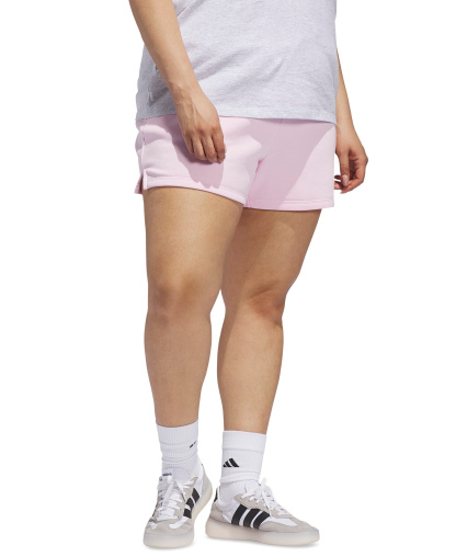 adidas Plus Size Essentials Small Logo Shorts - Clear Pink