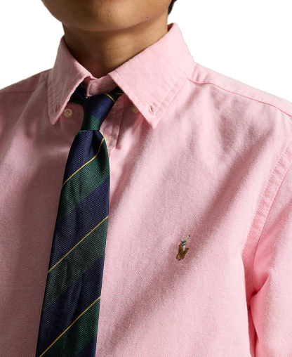 Polo Ralph Lauren 8-20 Boys' Embroidered Pony Logo Cotton Oxford Shirt - New Rose