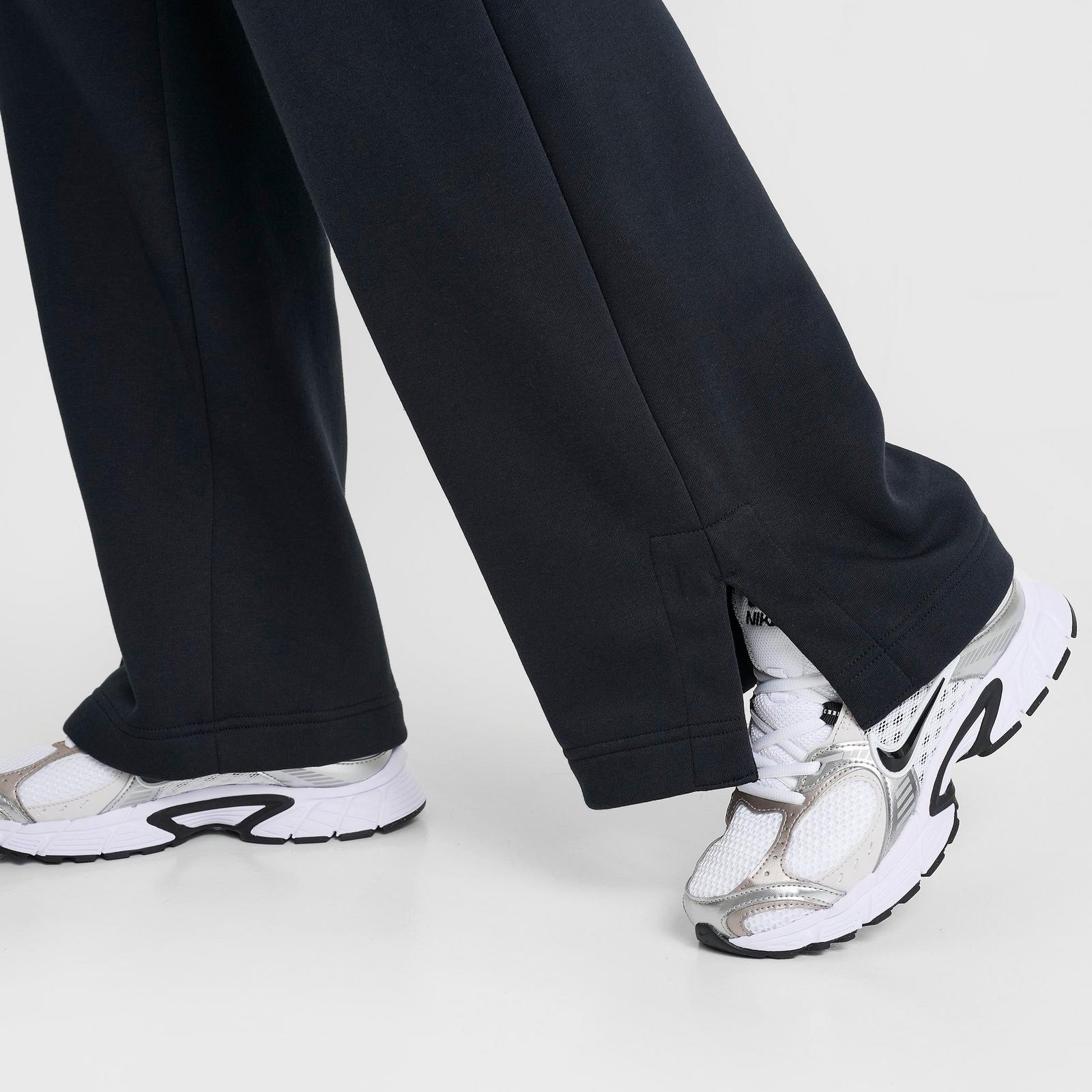 Women's Nike Sportswear Phoenix Fleece High-Waisted Wide-Leg Sweatpants - Black/Sail