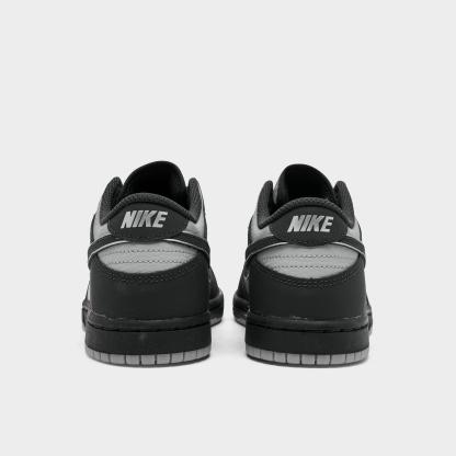 Little Kids' Nithtke Dunk Low Casual Shoes - Anthracite/Anthracite/Light Smoke Grey - Back view