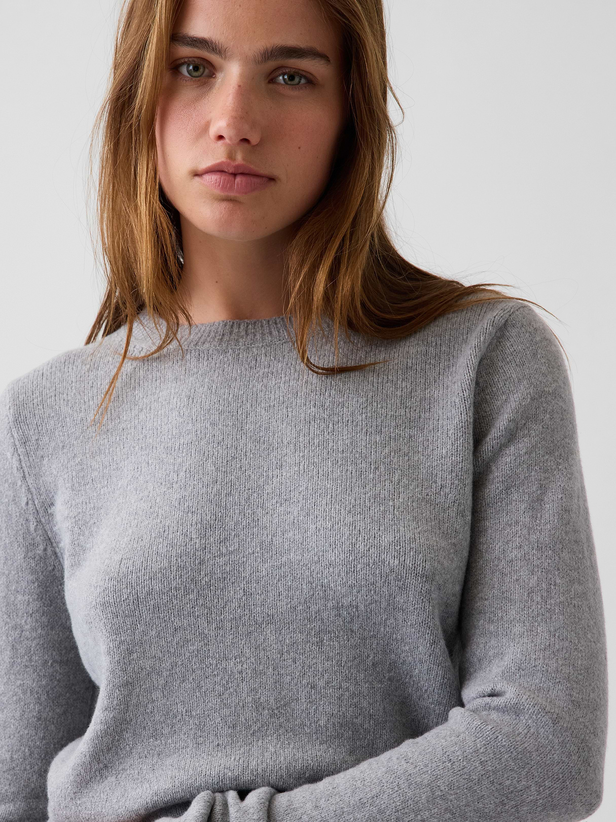 CashSoft Crew Sweater - Heather grey