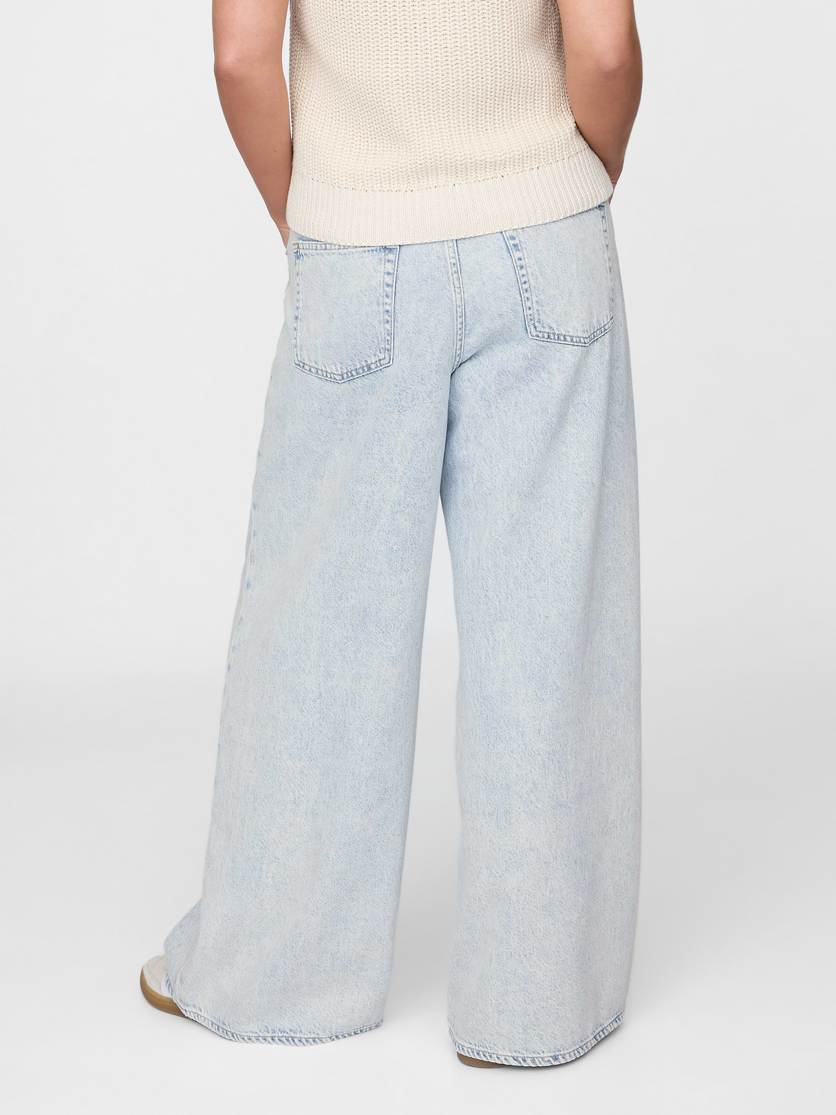 Low Slung Extra Baggy Jeans - Light indigo