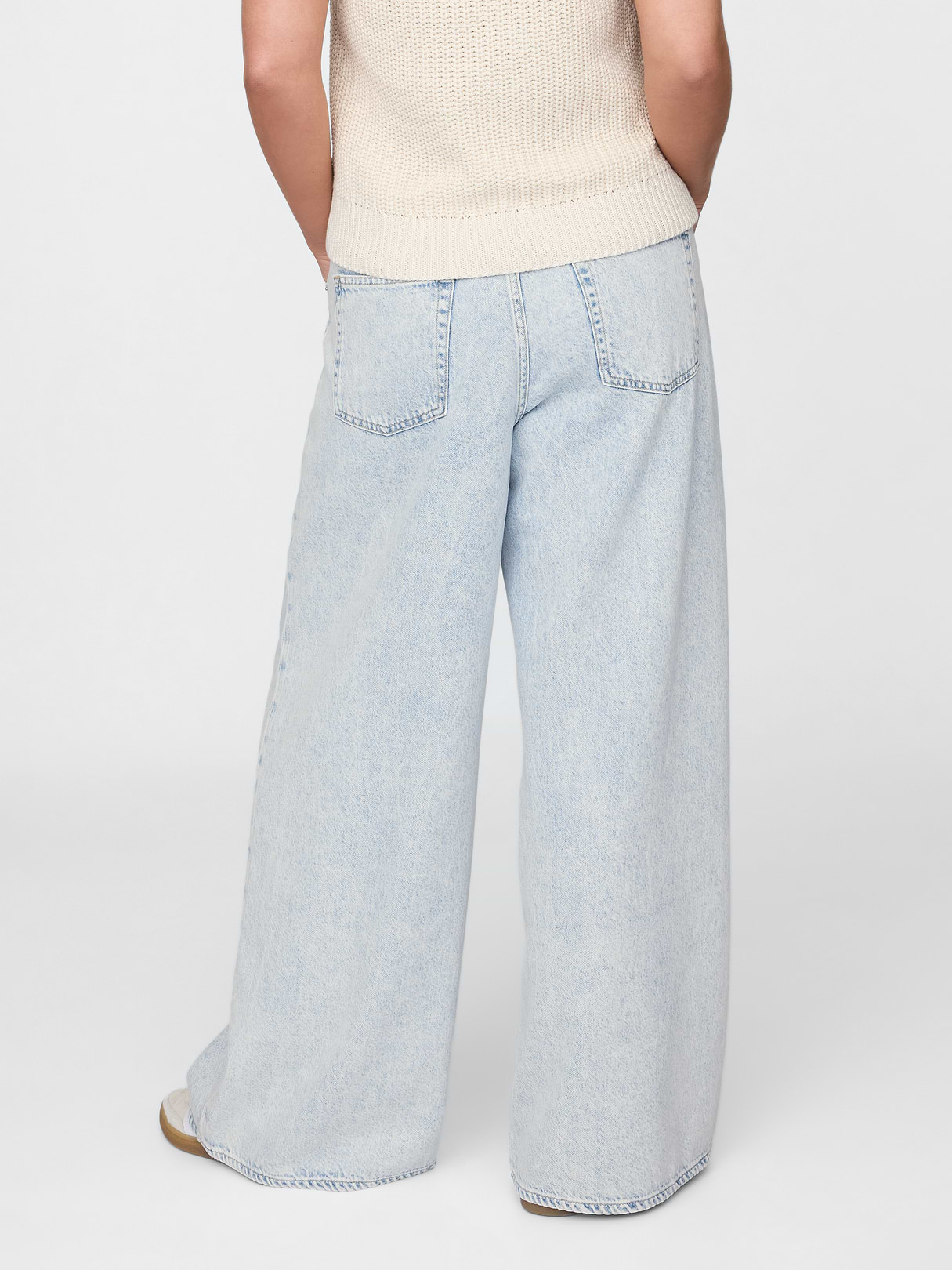 Low Slung Extra Baggy Jeans - Light indigo