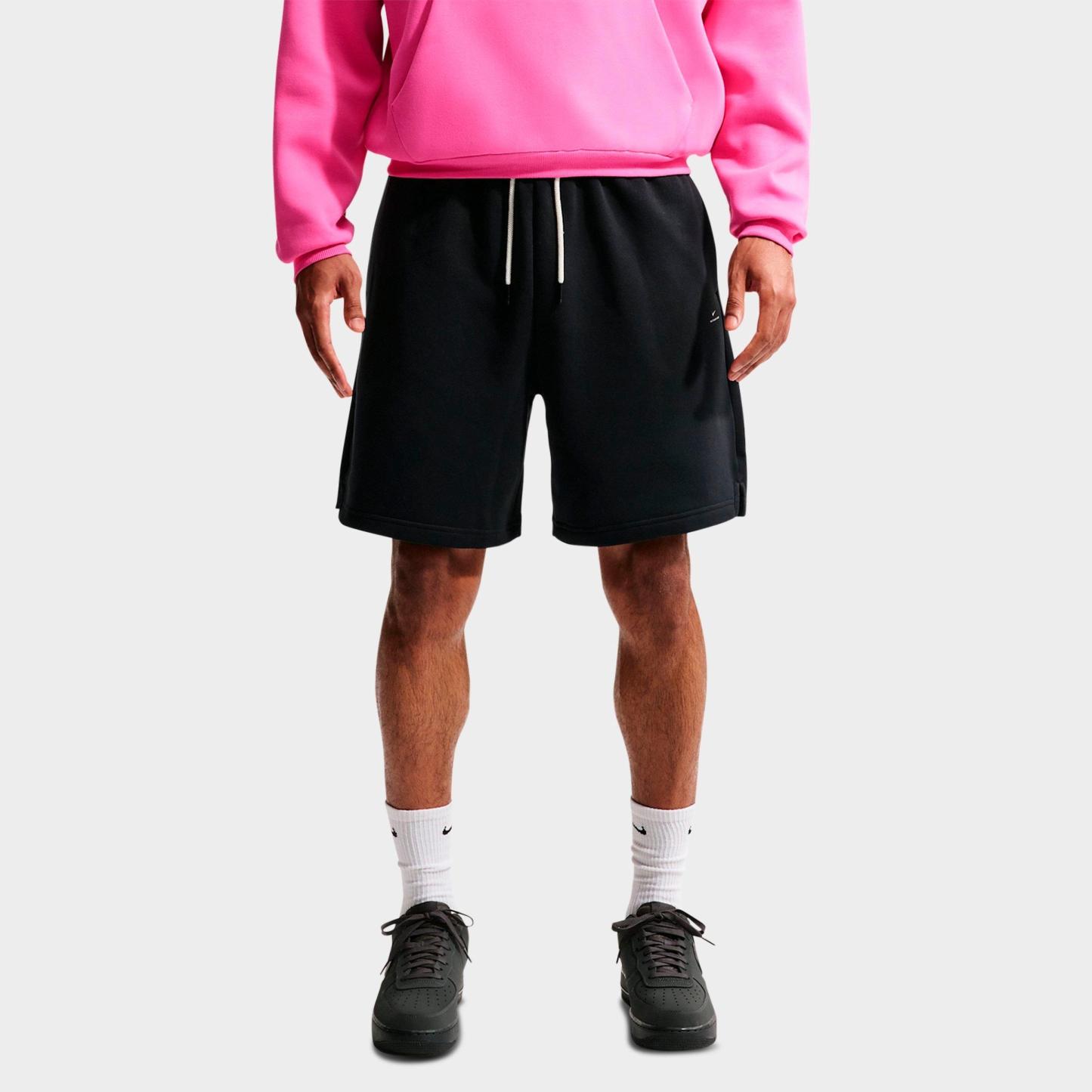 Men's Nithtke Standard Issue Therma-FIT 8" Brushed Fleece Basketball Shorts - Black/Pale Ivory