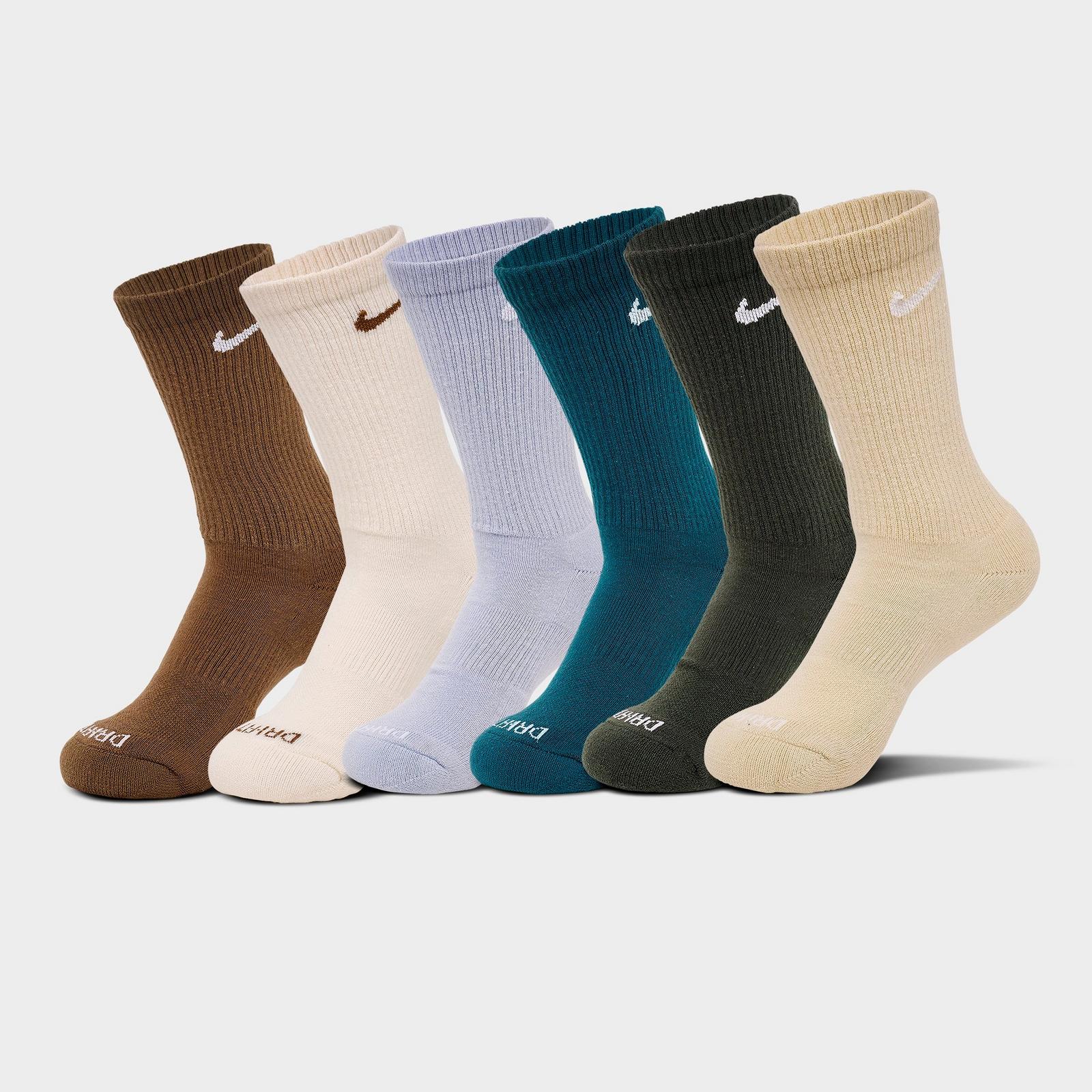 Nike Everyday Plus Cushioned Crew Training Socks (6-Pack) - Blue Force/Sequioa