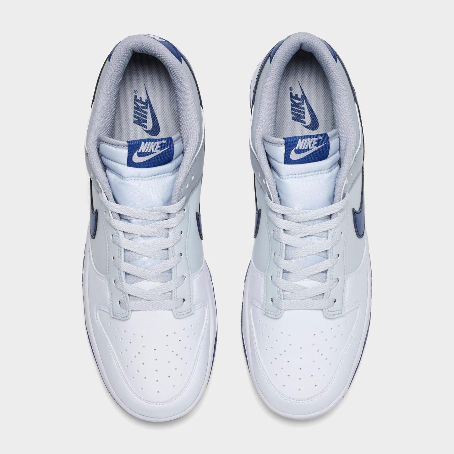 Men's Nithtke Dunk Low Retro Casual Shoes - Part 3 - White/Deep Royal/Pure Platinum/Wolf Grey - Top view