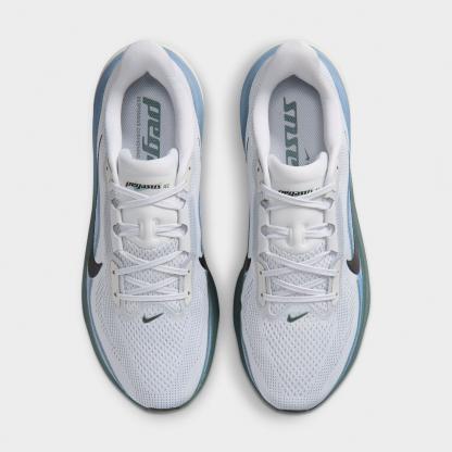 Men's Nithtke Pegasus 42 Running Shoes - Part 1 - Pure Platinum/Work Blue/Mineral Slate/Dark Obsidian - Top view