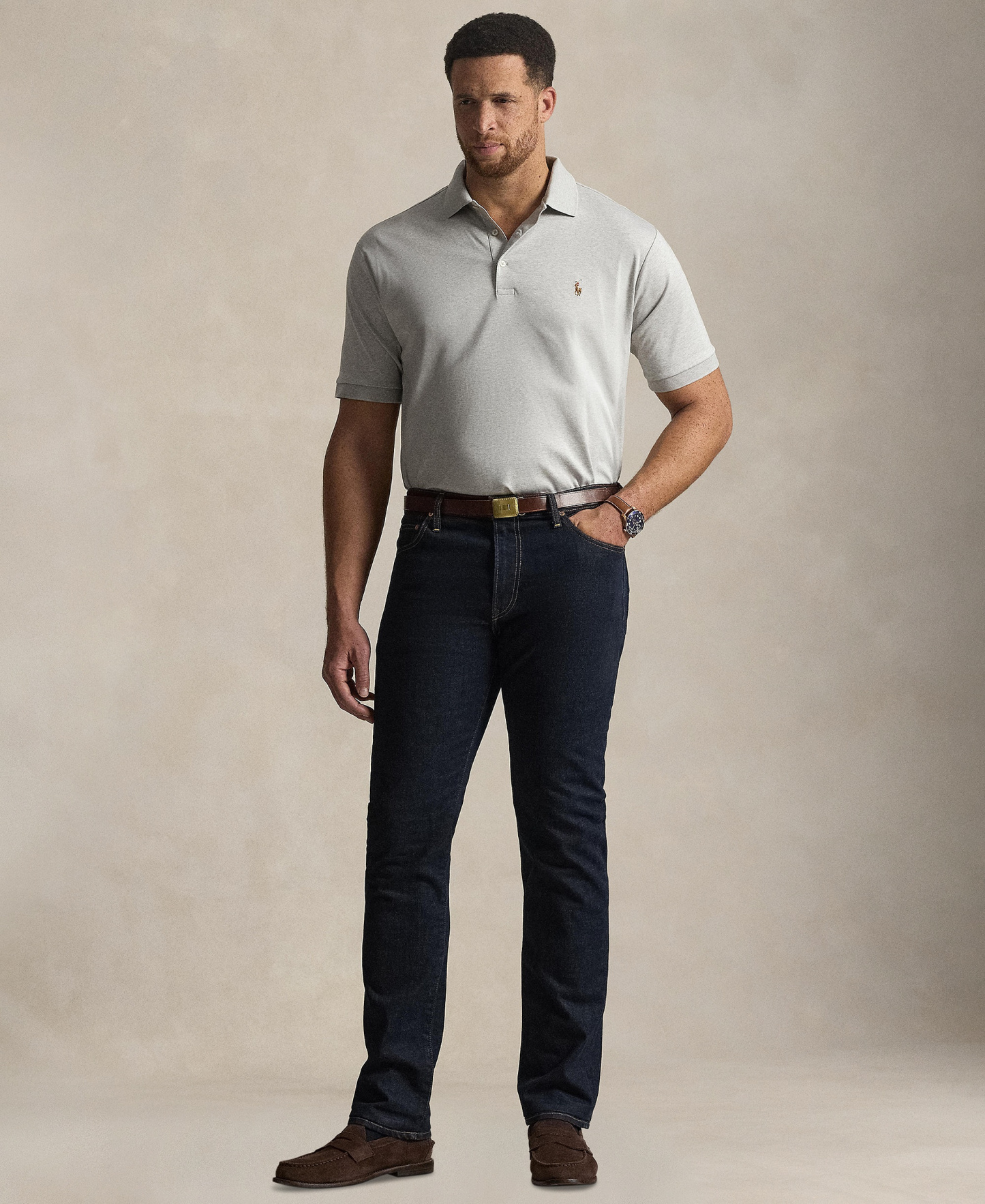 Polo Ralph Lauren Men's Big & Tall Solid Polo Shirt - Spring Heather