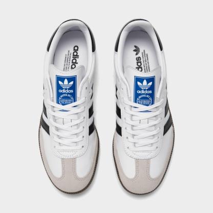 Big Kids' adidas Originals Samba OG Casual Shoes - Part 1 - Footwear White/Core Black/Gum - Top view