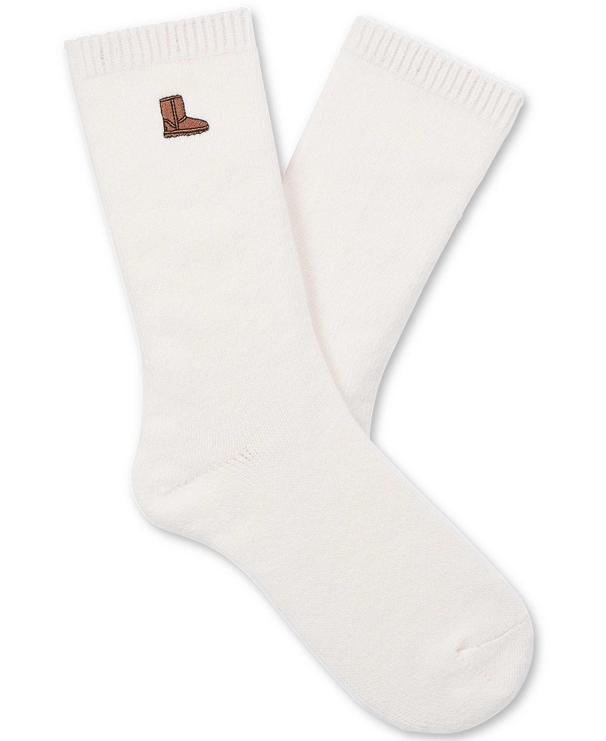 UGG® Women's Fuzzy Crew Socks, 3-Pair - Classic Boot / Plaid / Coffee Berry