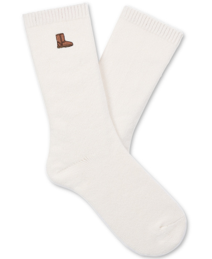 UGG® Women's Fuzzy Crew Socks, 3-Pair - Classic Boot / Plaid / Coffee Berry
