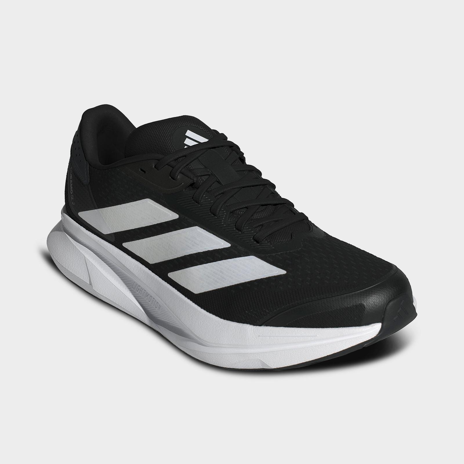 Men's adidas Duramo SL 2.0 Running Shoes - Black/White/Grey - view 2