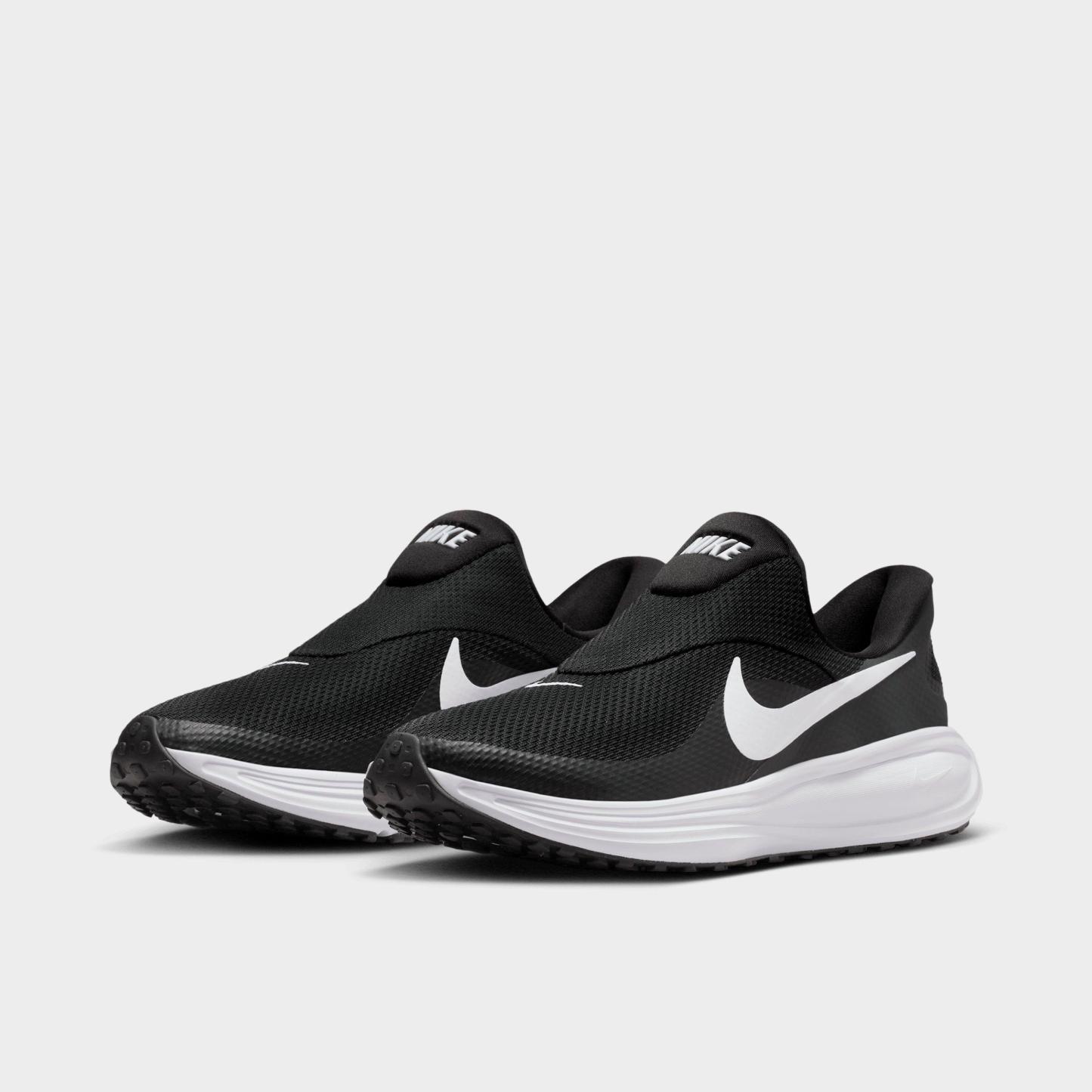 Men's Nithtke Revolution 8 EasyOn Running Shoes - Black/Anthracite/Wolf Grey/White (HQ2414-001) - Both shoes facing left