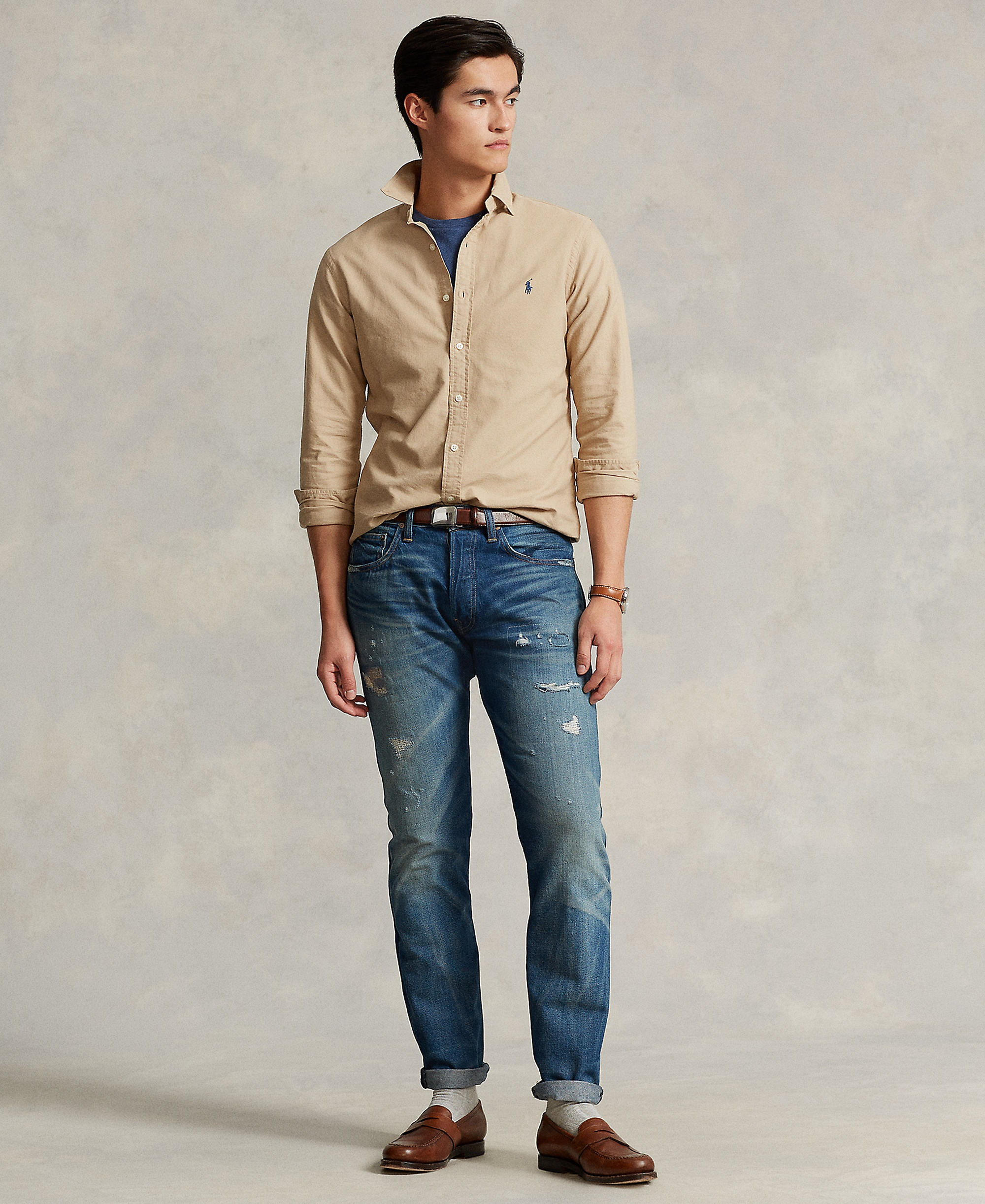 Polo Ralph Lauren Men's Garment-Dyed Oxford Shirt - Surrey Tan