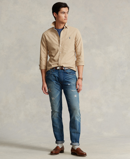 Polo Ralph Lauren Men's Garment-Dyed Oxford Shirt - Surrey Tan