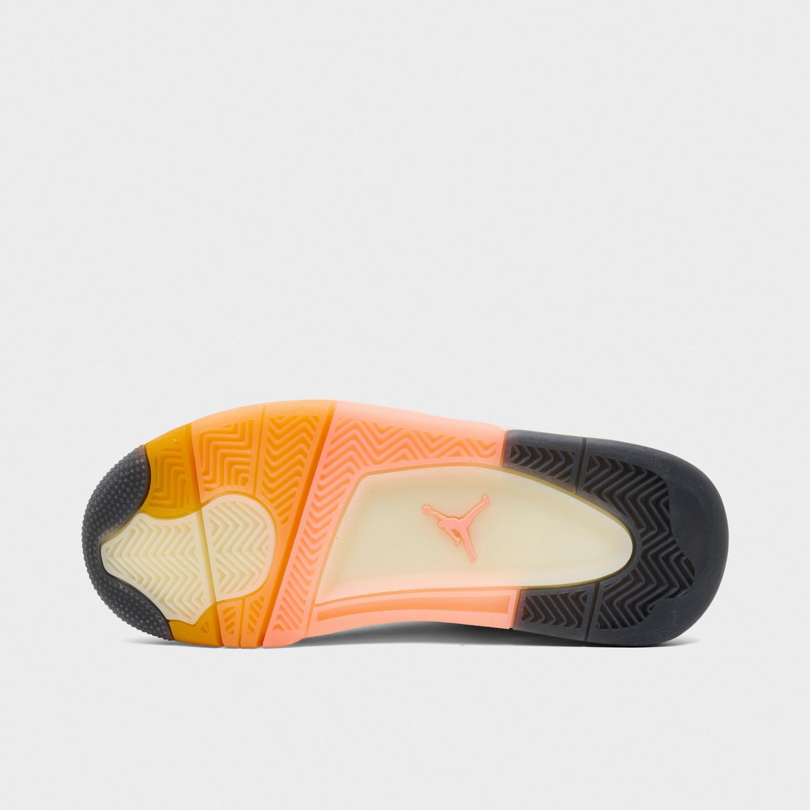 Women's Air Jordan Retro 4 Casual Shoes - Coconut Milk/Bright Mango/Bright Mango/Muslin - view 6