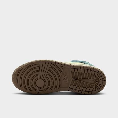 Little Kids' Air Jordan Retro 1 Mid SE Casual Shoes - Khaki/Hasta/Olive Grey/Light Lemon Twist - view 6