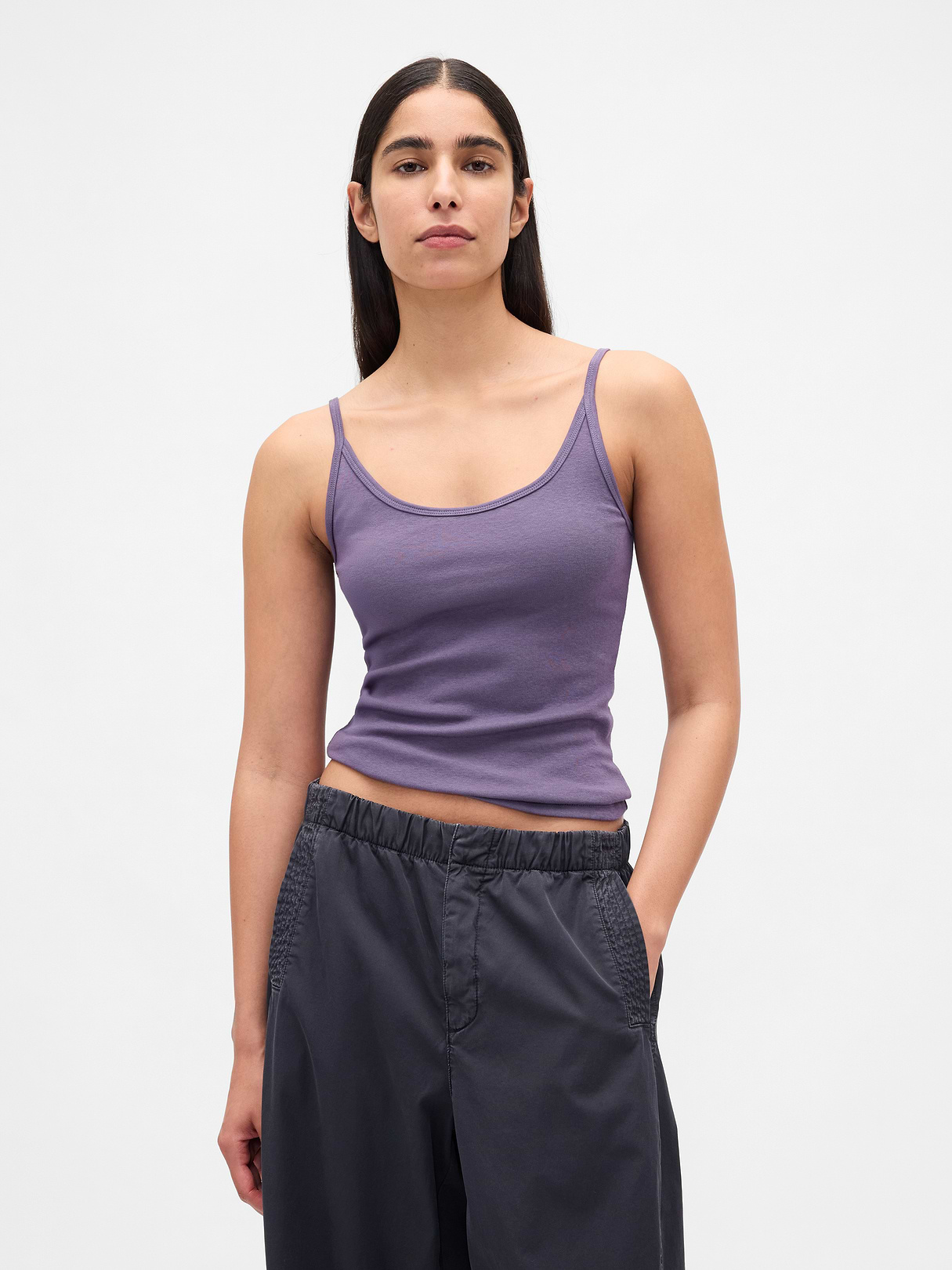 Modern Crop Cami - Dark purple violet