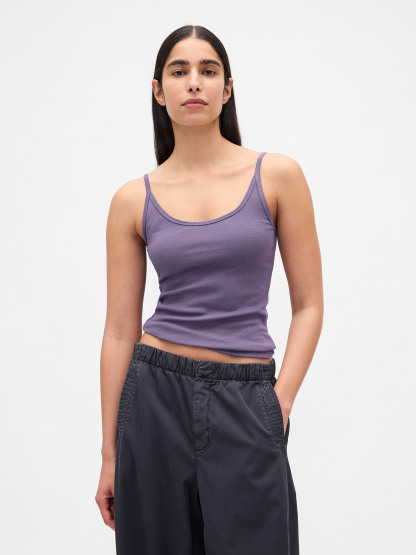 Modern Crop Cami - Dark purple violet