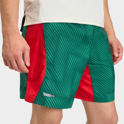 Men's adidas Tech Intensity Allover Print Training Shorts - Team Dark Green/Better Scarlet/Black - view 5