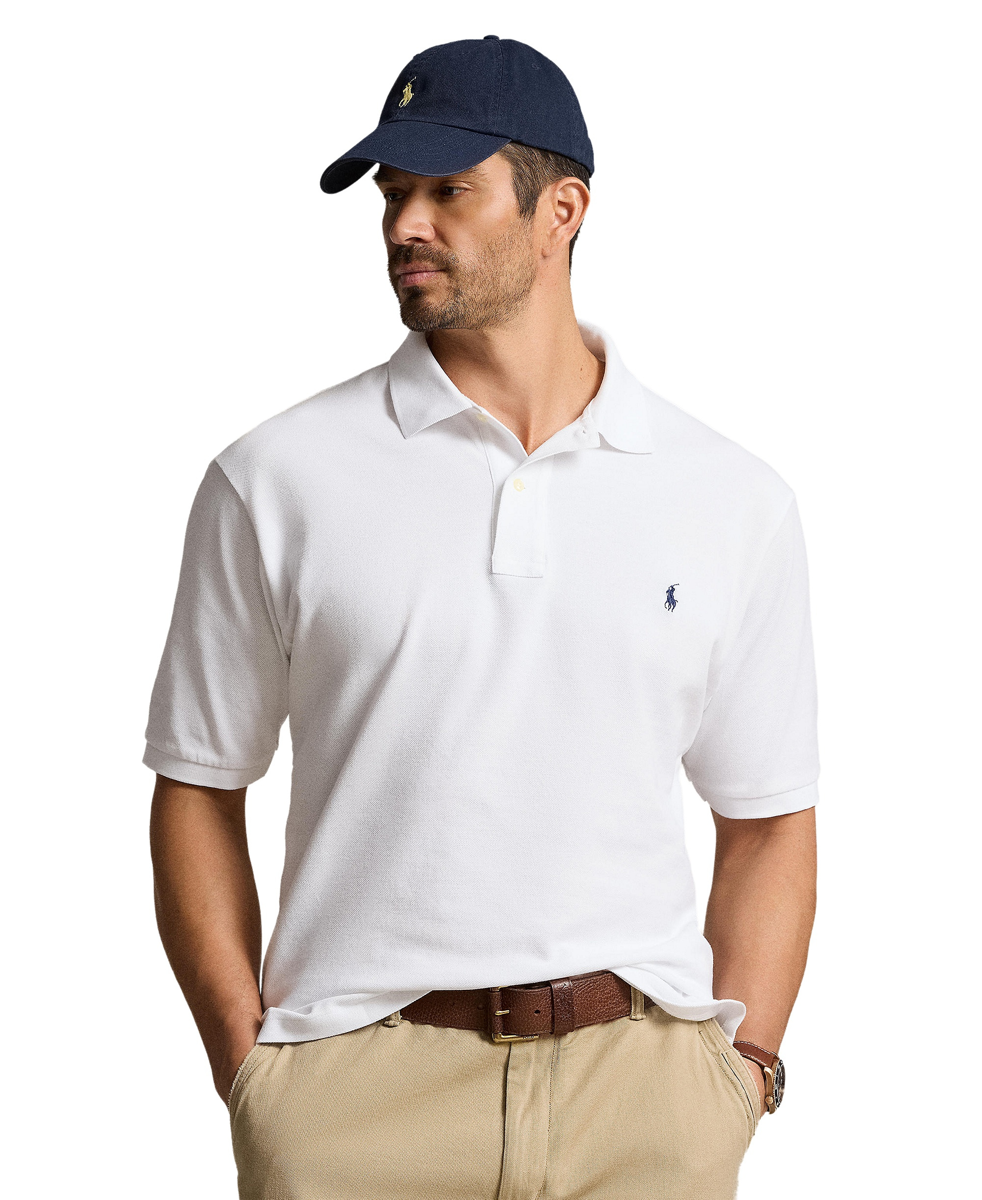 Polo Ralph Lauren Men's Big & Tall Cotton Short-Sleeve Polo Shirt - White