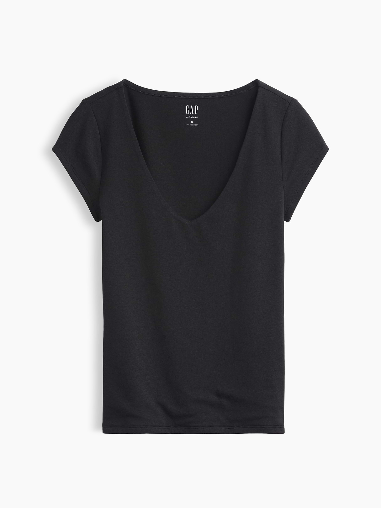 CloseKnit Jersey V-Neck T-Shirt - Black
