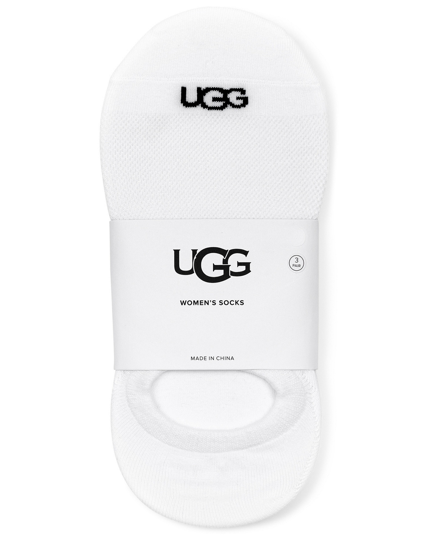 UGG Women's 3-Pack Stela No Show Socks - White