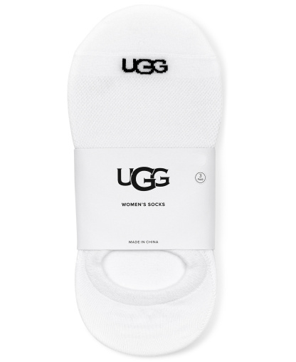 UGG Women's 3-Pack Stela No Show Socks - White