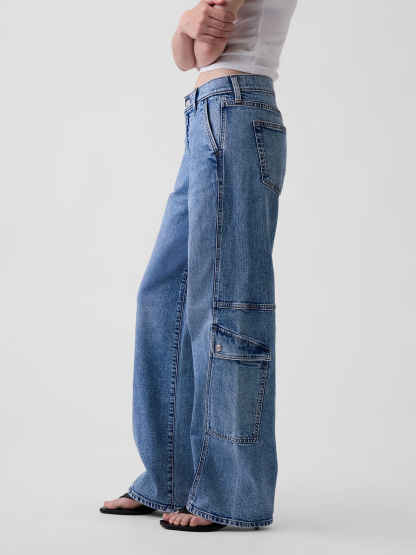 Low Rise '90s Loose Jeans - Medium wash