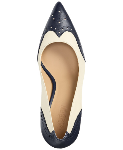 Lauren Ralph Lauren Women's Lynden Stiletto Heel Pumps - Vanilla/Refined Navy