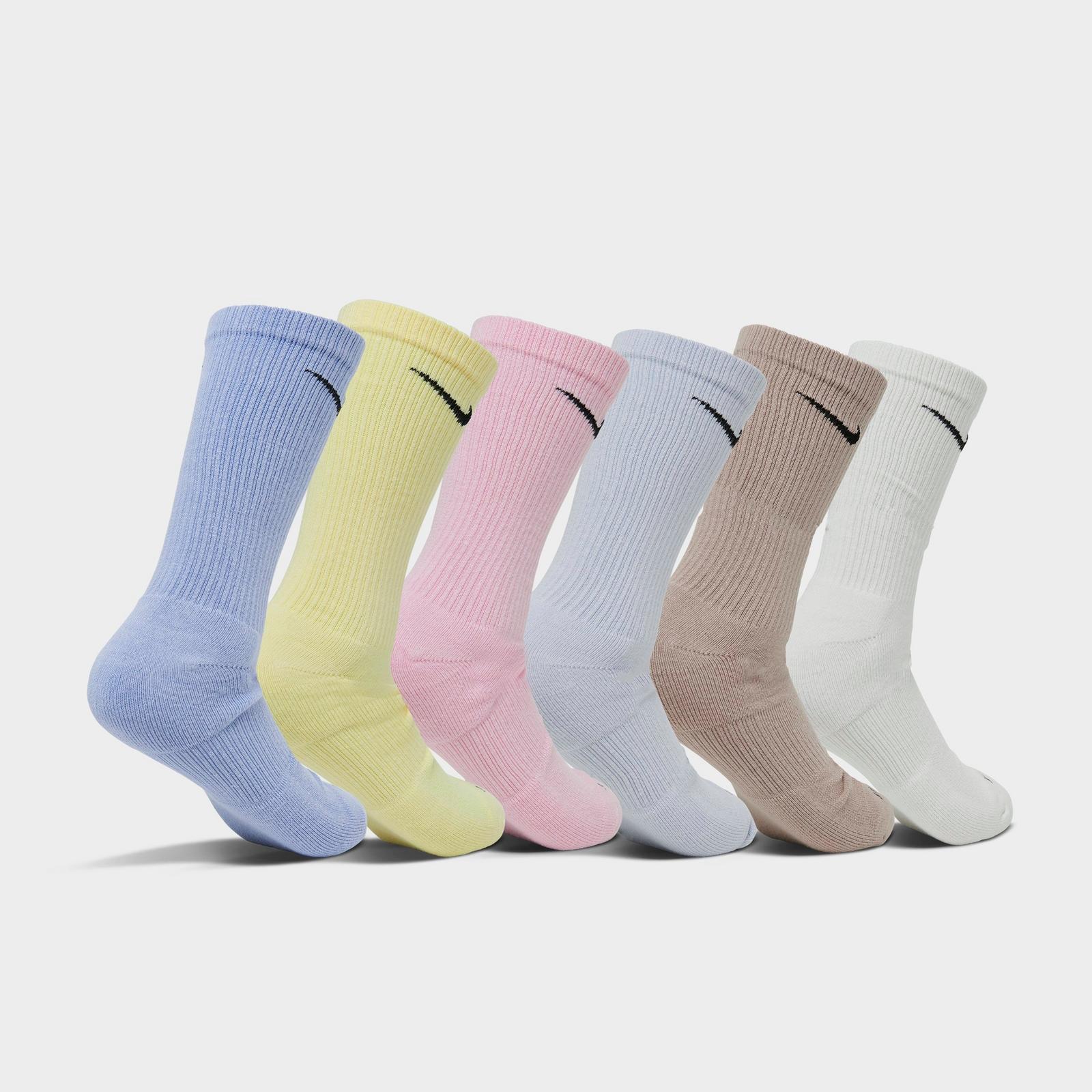 Nike Everyday Plus Cushioned Crew Training Socks (6-Pack) - Cobalt Bliss/Citron