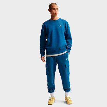 Men's Nithtke Club Fleece Premium Crewneck Sweatshirt - Court Blue/Light KhakI