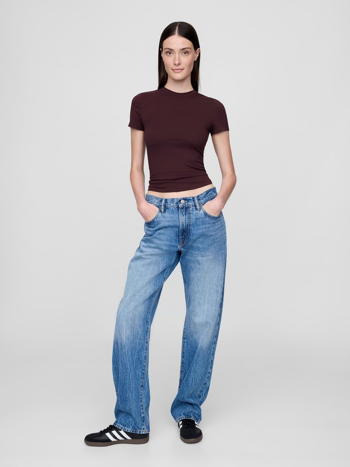 CloseKnit Jersey T-Shirt - Red bordeaux
